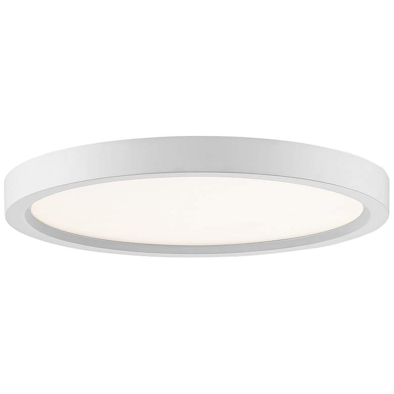 Image 2 Quoizel Outskirt 11 inch Wide White Lustre LED Ceiling Light