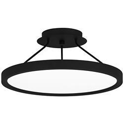 Quoizel Outskirt 15" Wide Earth Black LED Ceiling Light