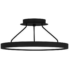 Image5 of Quoizel Outskirt 15" Wide Earth Black LED Ceiling Light more views