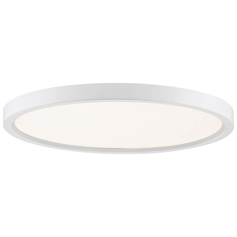 Image 1 Quoizel Outskirt 15" Wide White LED Ceiling Light