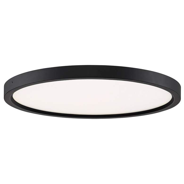 Image 1 Quoizel Outskirt 15"W Oil-Rubbed Bronze LED Ceiling Light