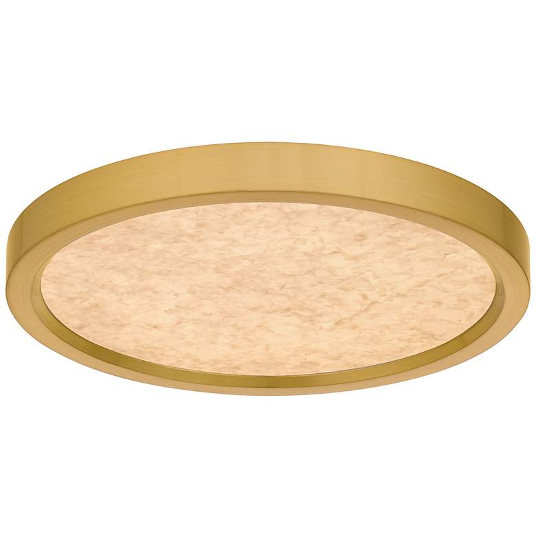 Image 1 Quoizel Outskirts 11" Wide Brushed Gold LED Ceiling Light
