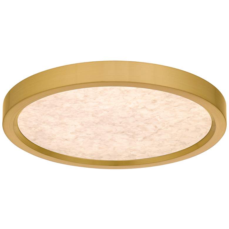 Image 3 Quoizel Outskirts 11" Wide Brushed Gold LED Ceiling Light more views