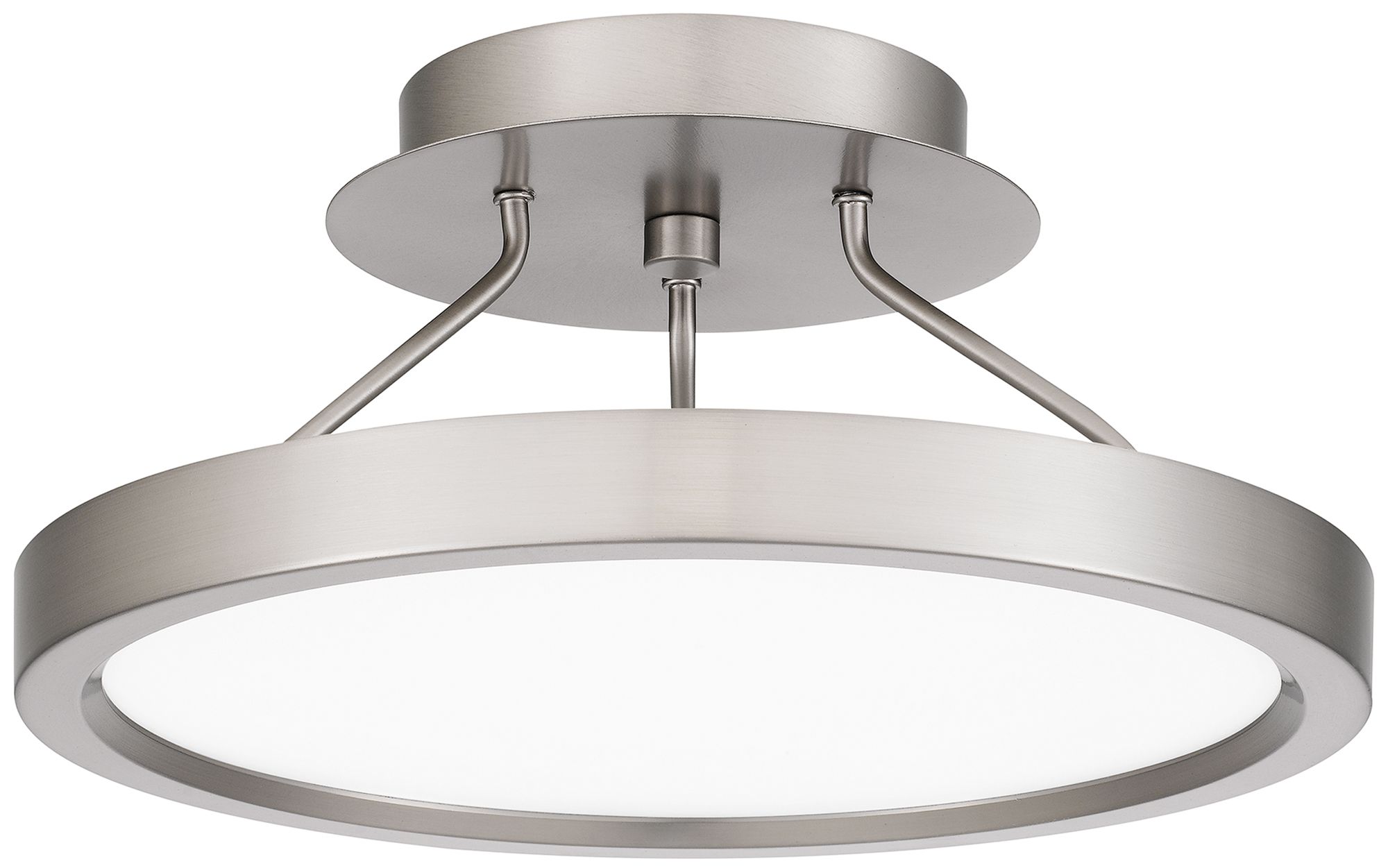 Quoizel Outskirts 11" Wide Brushed Nickel LED Ceiling Light