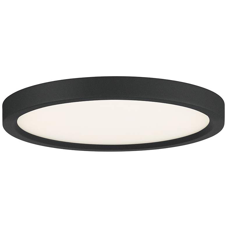 Image 2 Quoizel Outskirts 11" Wide Earth Black Modern Disc LED Ceiling Light