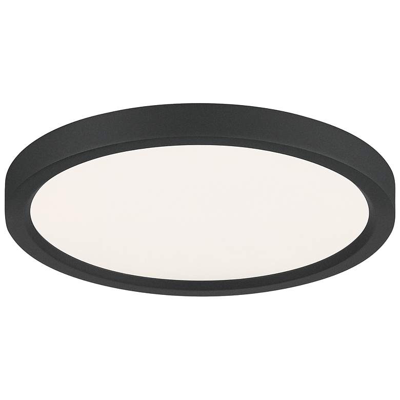 Image 3 Quoizel Outskirts 11" Wide Earth Black Modern Disc LED Ceiling Light more views