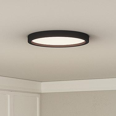 Quoizel Outskirts 11" Wide Earth Black Modern Disc LED Ceiling Light