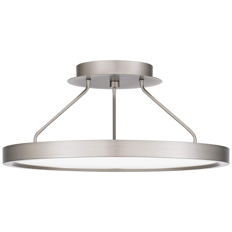 Image 5 Quoizel Outskirts 15" Wide Brushed Nickel LED Ceiling Light more views