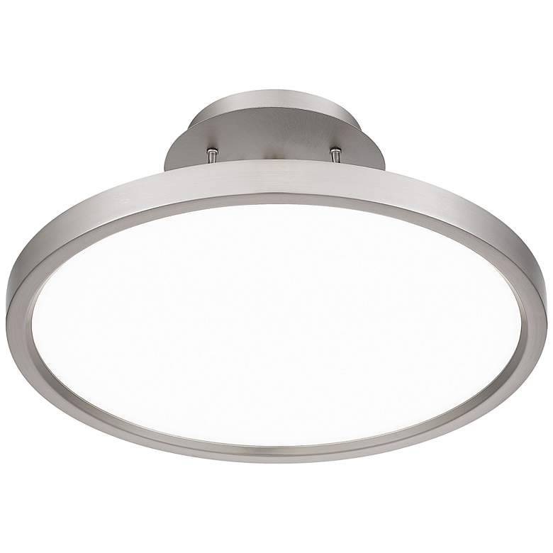Image 6 Quoizel Outskirts 15" Wide Brushed Nickel LED Ceiling Light more views