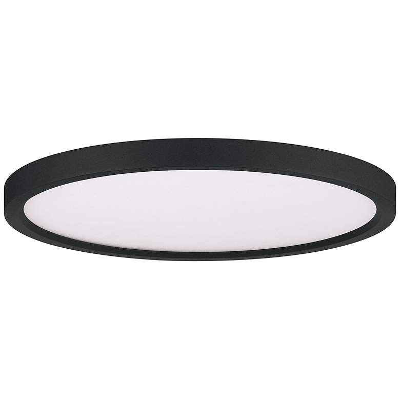 Image 3 Quoizel Outskirts 15" Wide Earth Black LED Ceiling Light more views