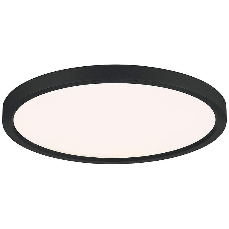 Image 4 Quoizel Outskirts 15" Wide Earth Black LED Ceiling Light more views