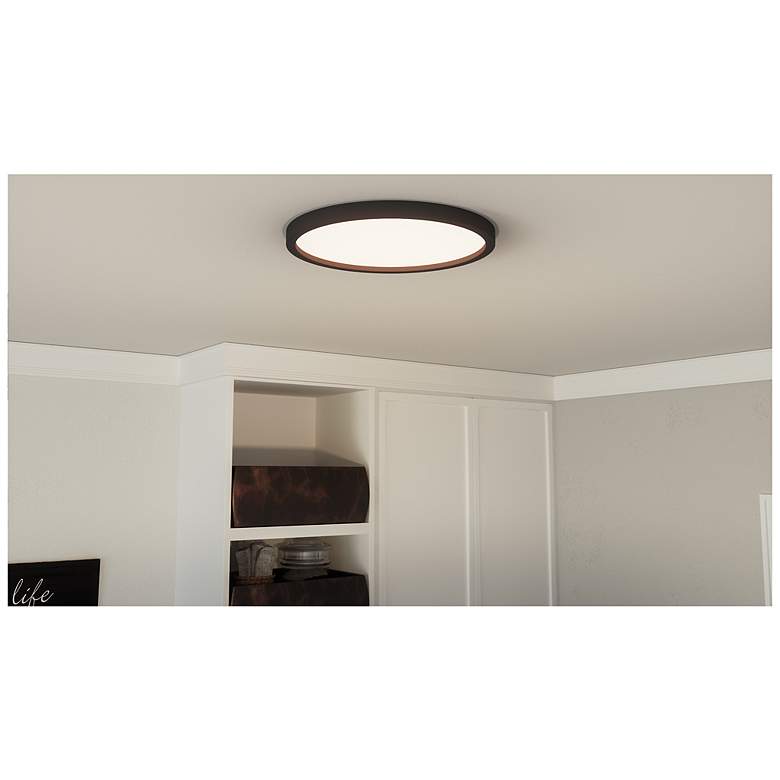 Image 6 Quoizel Outskirts 15" Wide Earth Black LED Ceiling Light more views