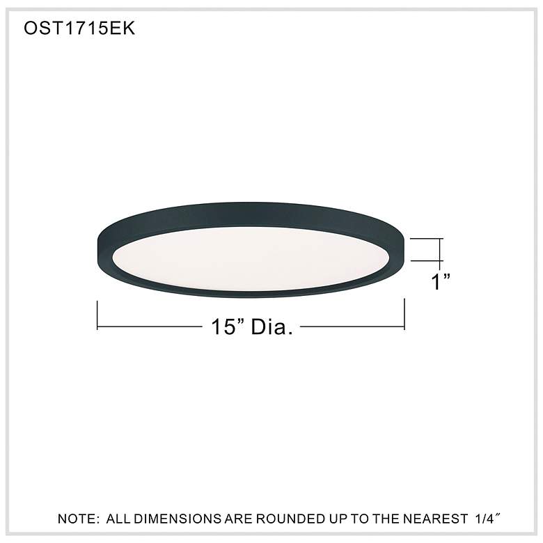 Image 7 Quoizel Outskirts 15" Wide Earth Black LED Ceiling Light more views