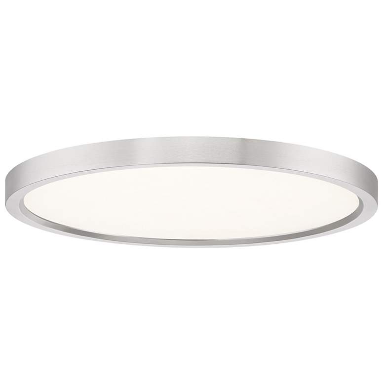 Image 1 Quoizel Outskirts 15"W Brushed Nickel LED Ceiling Light