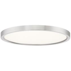 Quoizel Outskirts 15&quot;W Brushed Nickel LED Ceiling Light