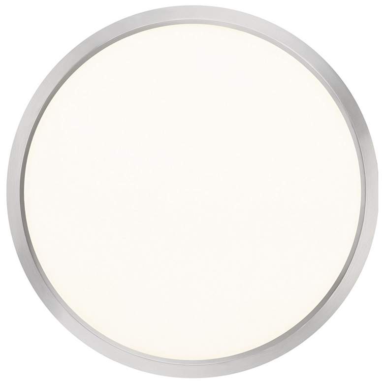Image 2 Quoizel Outskirts 15"W Brushed Nickel LED Ceiling Light more views