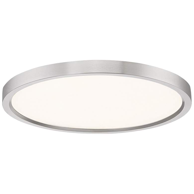 Image 3 Quoizel Outskirts 15"W Brushed Nickel LED Ceiling Light more views