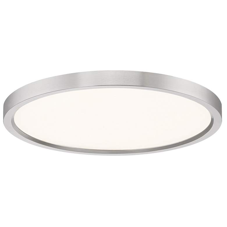 Image 3 Quoizel Outskirts 15"W Brushed Nickel LED Ceiling Light more views