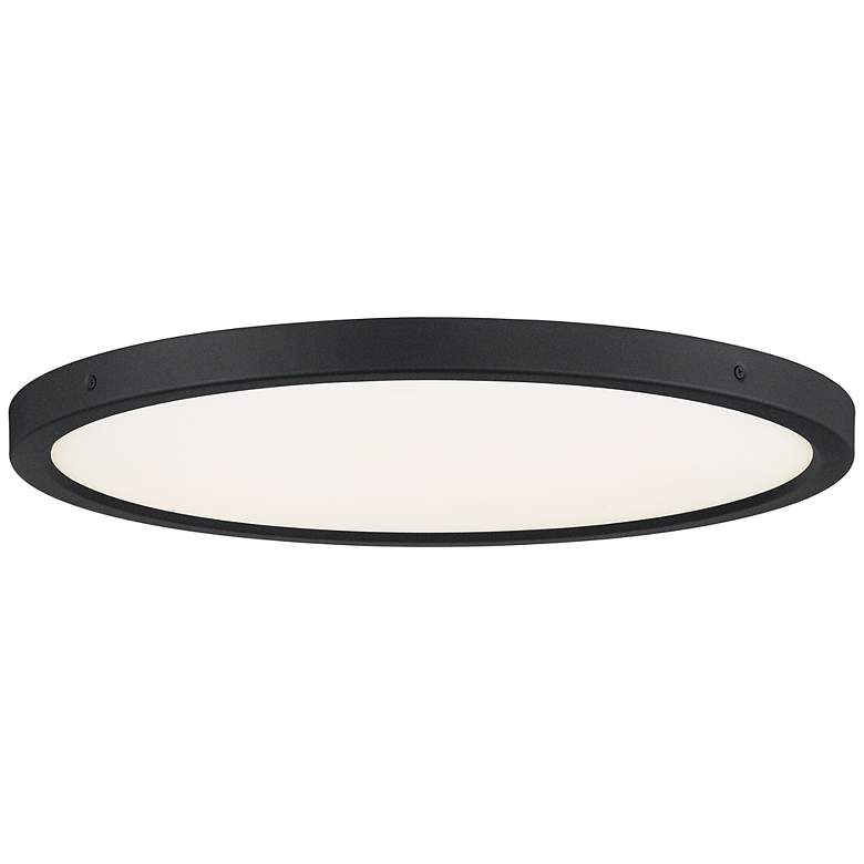 Image 2 Quoizel Outskirts 20" Wide Black Aluminum LED Ceiling Light
