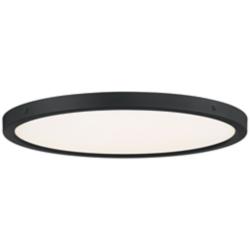 Quoizel Outskirts 20" Wide Black Aluminum LED Ceiling Light