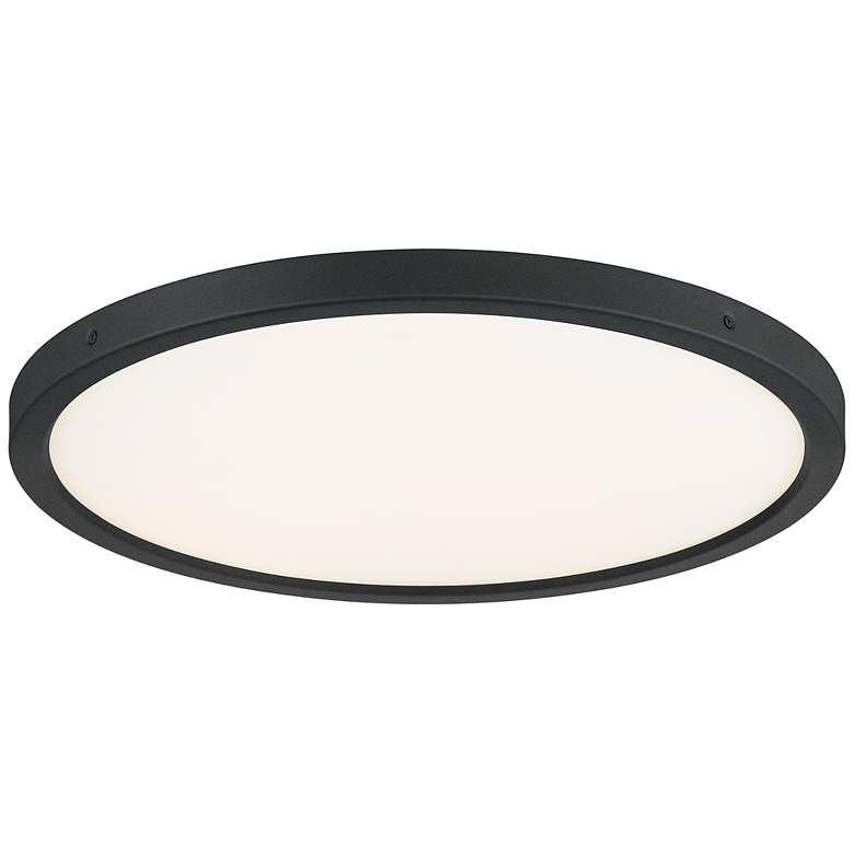 Image 3 Quoizel Outskirts 20" Wide Black Aluminum LED Ceiling Light more views