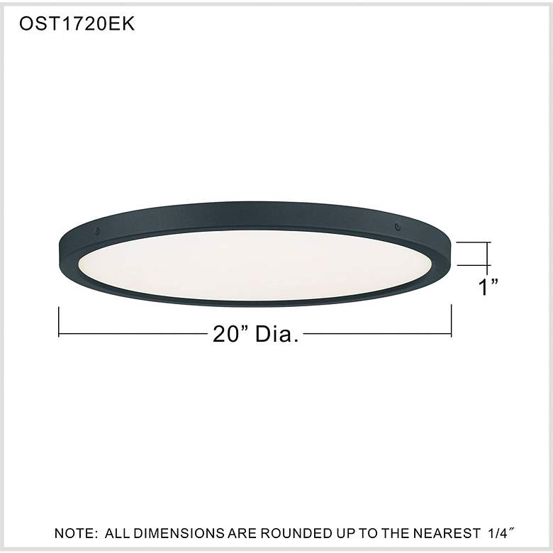 Image 6 Quoizel Outskirts 20" Wide Black Aluminum LED Ceiling Light more views