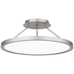 Quoizel Outskirts 20" Wide Brushed Nickel LED Ceiling Light