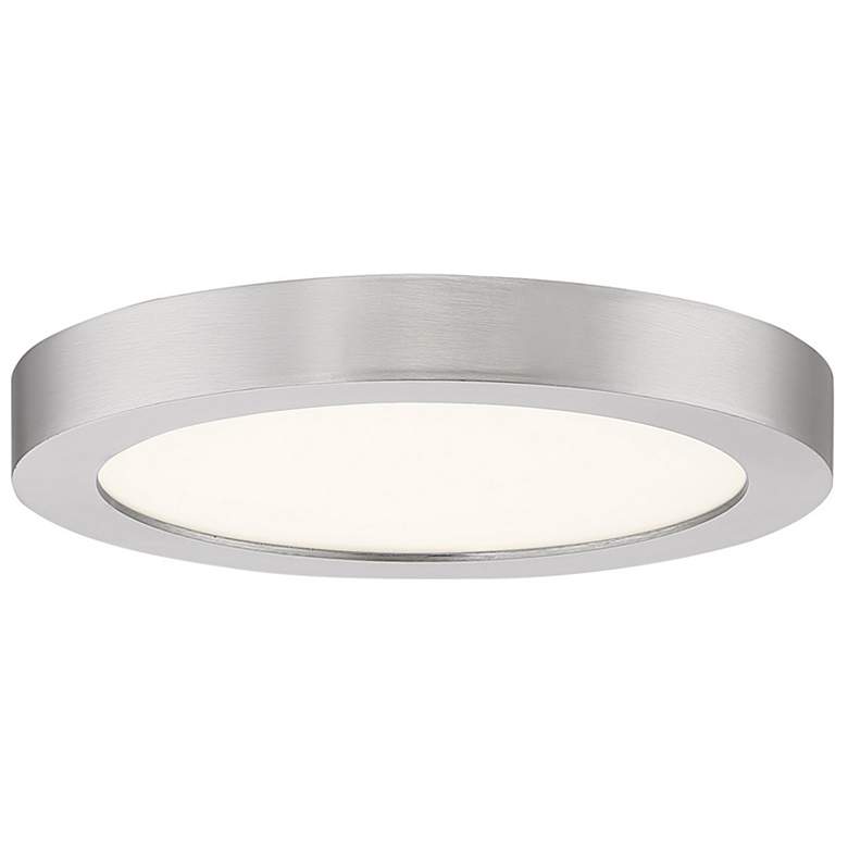 Image 1 Quoizel Outskirts 7 1/2"W Brushed Nickel LED Ceiling Light