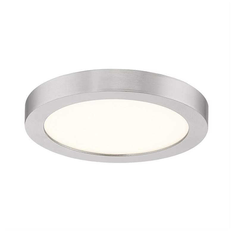 Image 4 Quoizel Outskirts 7 1/2"W Brushed Nickel LED Ceiling Light more views