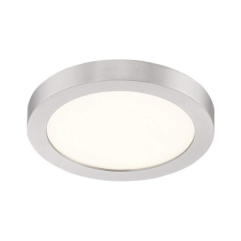 Image 5 Quoizel Outskirts 7 1/2"W Brushed Nickel LED Ceiling Light more views