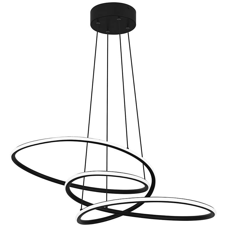 Image 2 Quoizel Ovard 27 1/2" Wide Matte Black LED Pendant Light