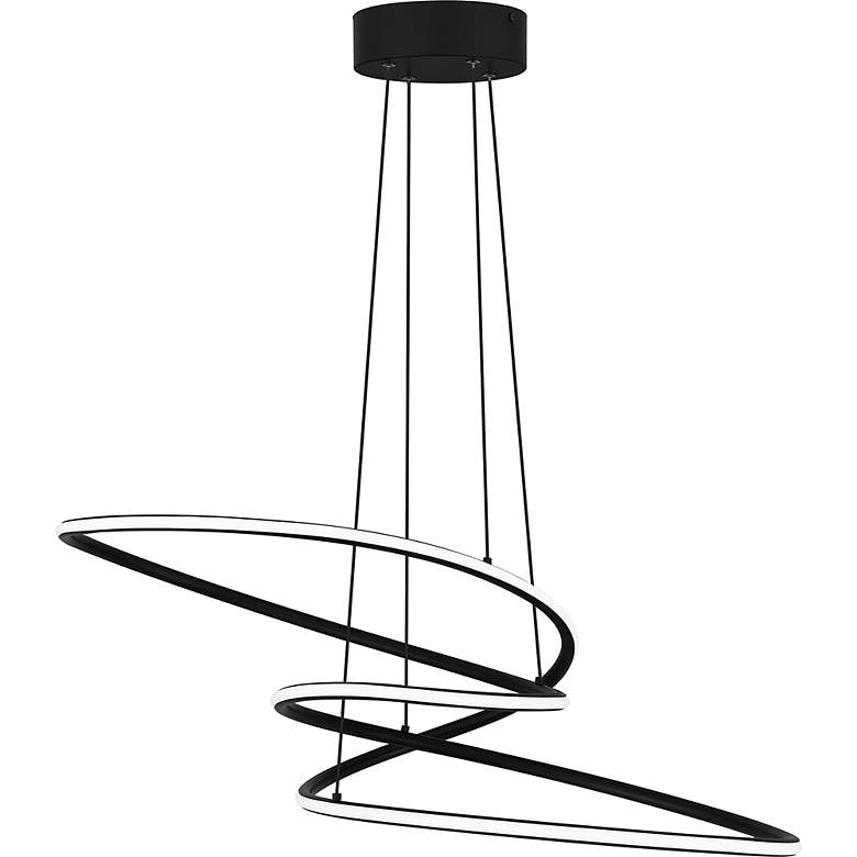 Image 4 Quoizel Ovard 27 1/2" Wide Matte Black LED Pendant Light more views