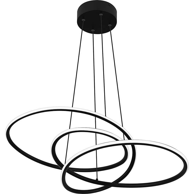 Image 5 Quoizel Ovard 27 1/2" Wide Matte Black LED Pendant Light more views