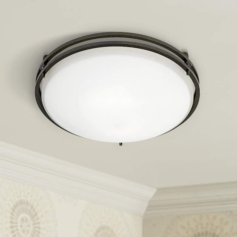 Image 1 Quoizel Ozark Collection 12 1/2 inch Wide Ceiling Light Fixture