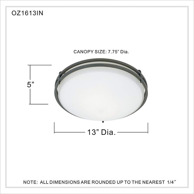 Image 5 Quoizel Ozark Collection 12 1/2" Wide Ceiling Light Fixture more views