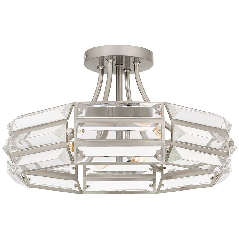 Image 3 Quoizel Padilla 17"W Brushed Nickel 4-Light Ceiling Light