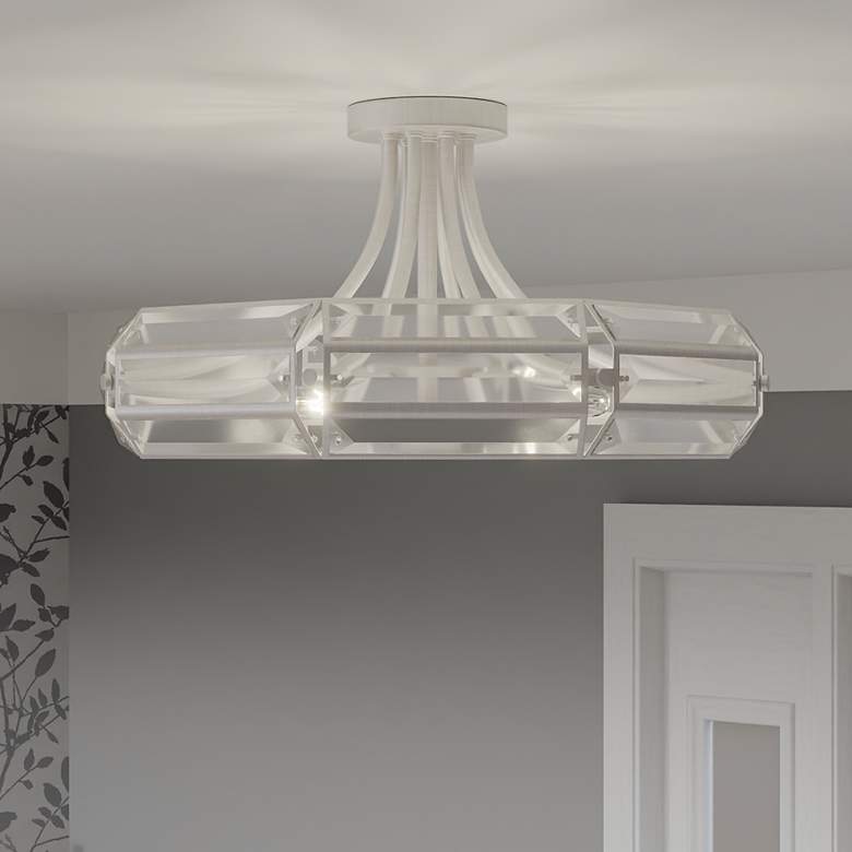 Image 2 Quoizel Padilla 17"W Brushed Nickel 4-Light Ceiling Light
