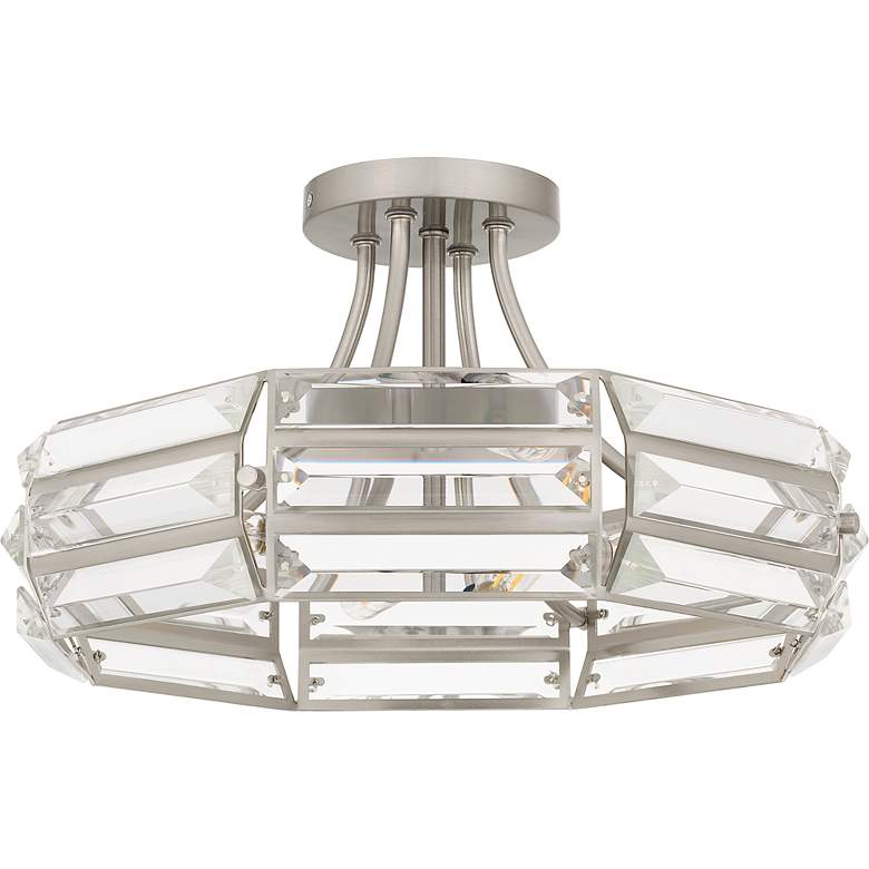 Image 5 Quoizel Padilla 17"W Brushed Nickel 4-Light Ceiling Light more views