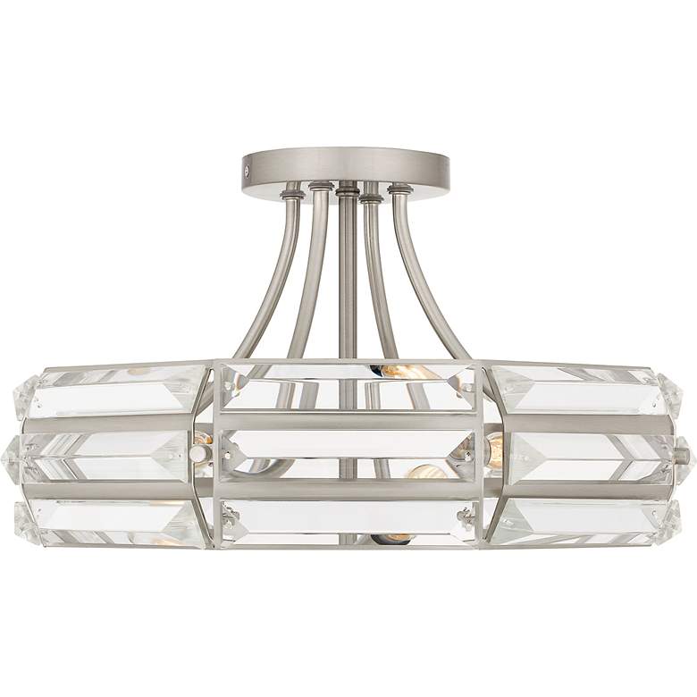 Image 6 Quoizel Padilla 17"W Brushed Nickel 4-Light Ceiling Light more views