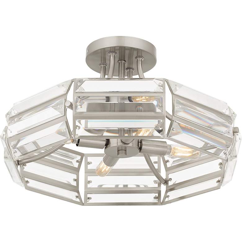 Image 7 Quoizel Padilla 17"W Brushed Nickel 4-Light Ceiling Light more views