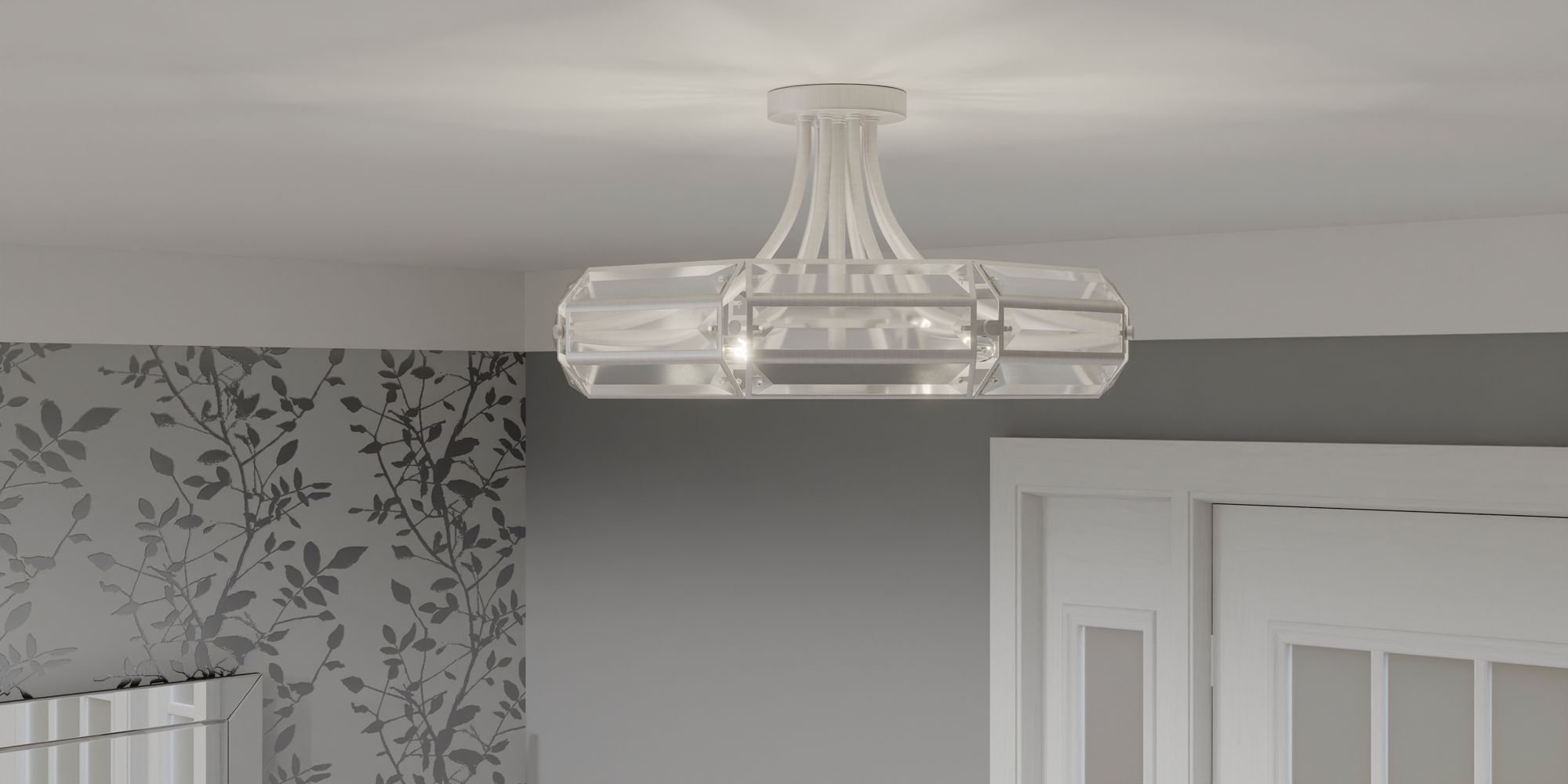 Quoizel Padilla 17"W Brushed Nickel 4-Light Ceiling Light in scene