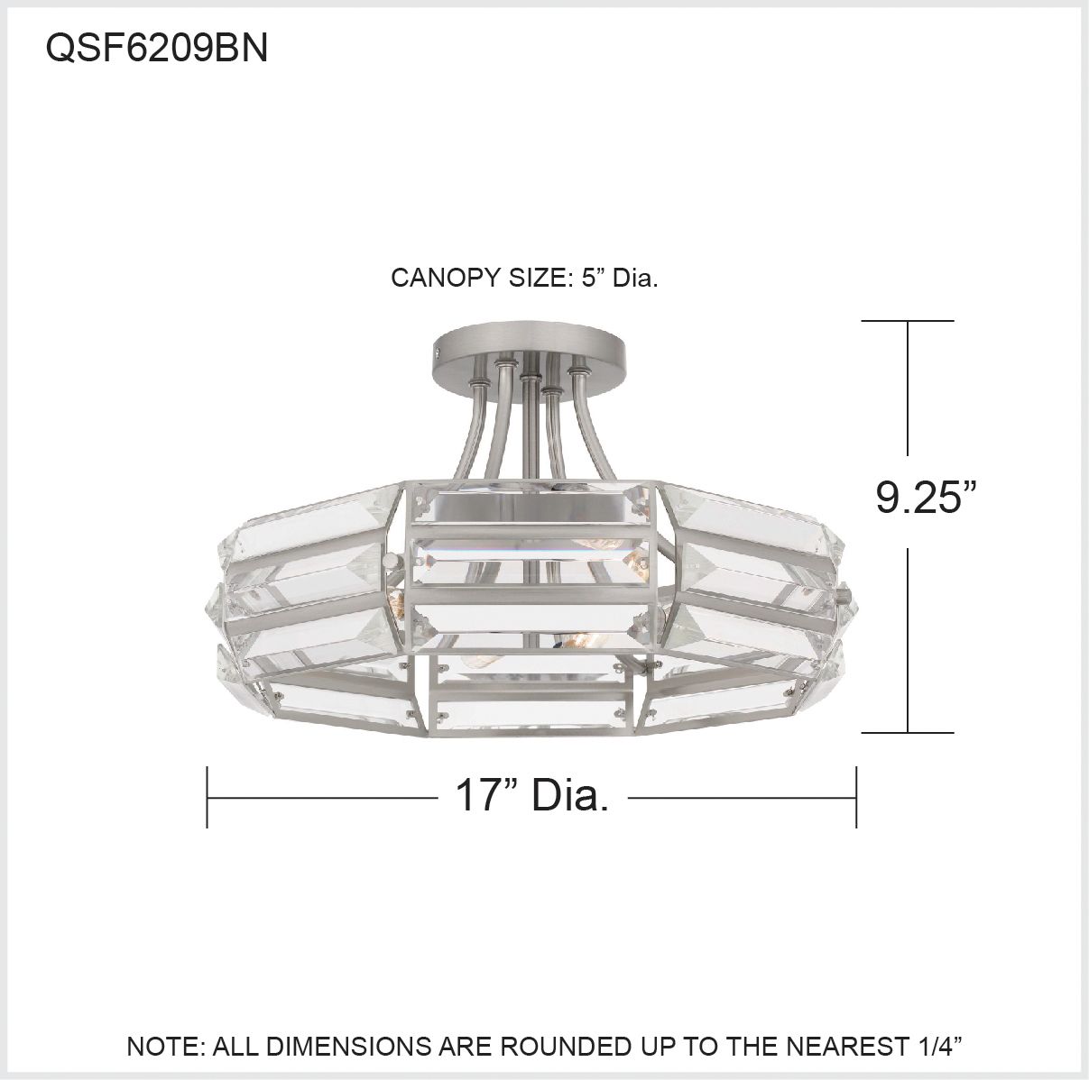 Quoizel Padilla 17"W Brushed Nickel 4-Light Ceiling Light in scene