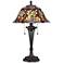 Quoizel Park Rose Tiffany Style Table Lamp