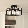 Thumbnail2 of Quoizel Paulsen 12" Wide Matte Black 4-Light Ceiling Light