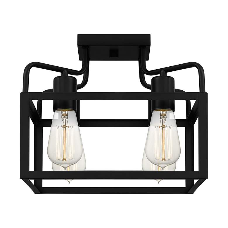 Image 4 Quoizel Paulsen 12" Wide Matte Black 4-Light Ceiling Light more views