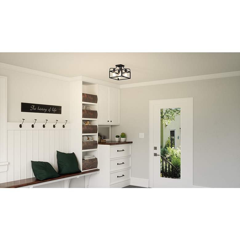 Image 7 Quoizel Paulsen 12" Wide Matte Black 4-Light Ceiling Light more views