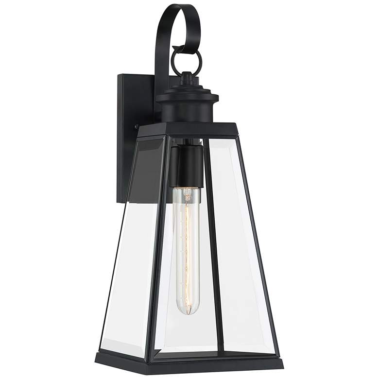 Image 1 Quoizel Paxton 17 3/4" High Matte Black Outdoor Wall Light