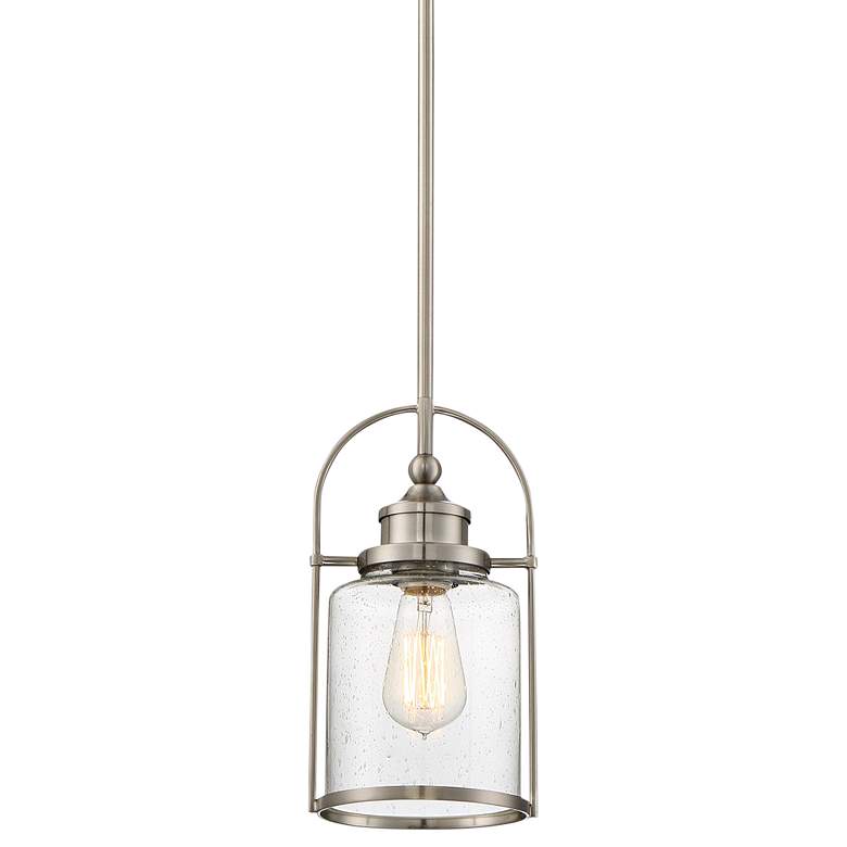 Quoizel Payson 6 1/2&quot; Wide Brushed Nickel Mini Pendant