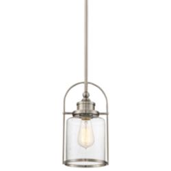 Quoizel Payson 6 1/2" Wide Brushed Nickel Mini Pendant