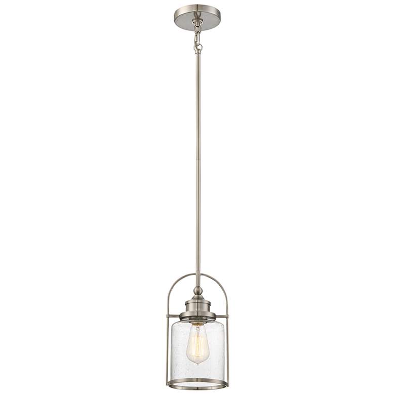 Quoizel Payson 6 1/2&quot; Wide Brushed Nickel Mini Pendant more views